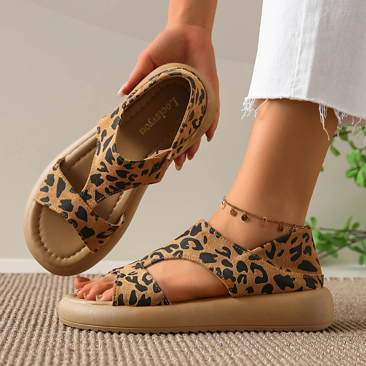 Women Roman Sandals 2026 New Summer with One Strap Soft Bottom Sandals Beach Leisure Two-wear Flat Sandals Roman Shoes for Women
Women Roman Sandals 2026 New Summer with One Strap Soft Bottom Sandals Beach Leisure Two-wear Flat Sandals Roman Shoes for Women