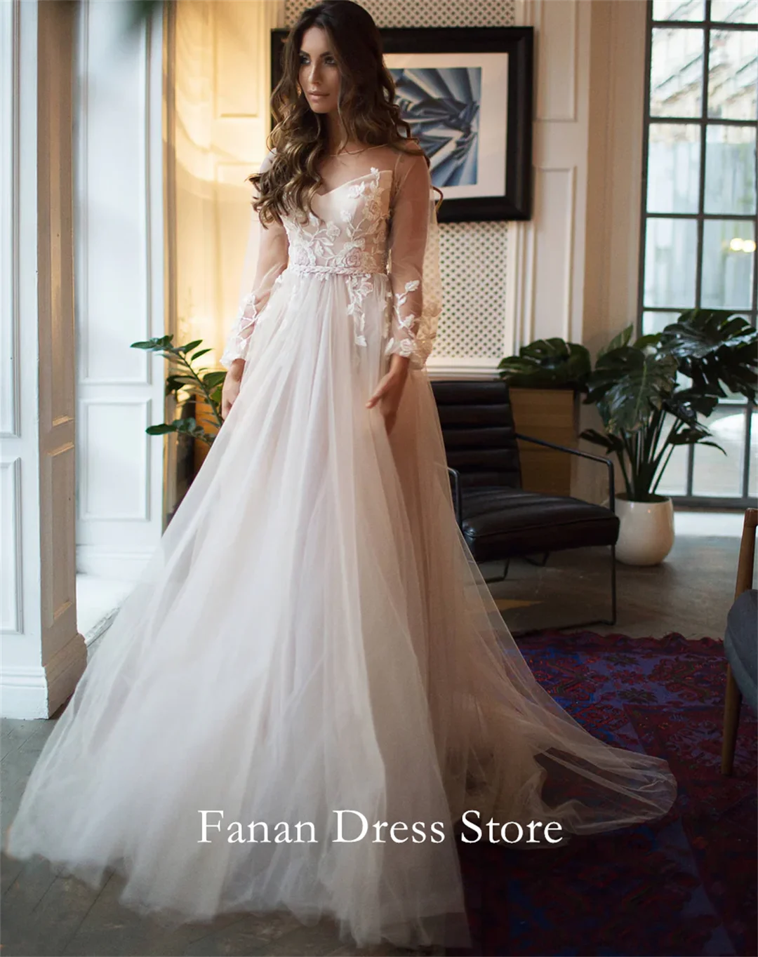 Fanan Elegant Bohemian Wedding Dress A-Line Customized Long Bell Sleeves Ruched Ivory Bridal Party Gown Vestidos De Novia
Fanan Elegant Bohemian Wedding Dress A-Line Customized Long Bell Sleeves Ruched Ivory Bridal Party Gown Vestidos De Novia