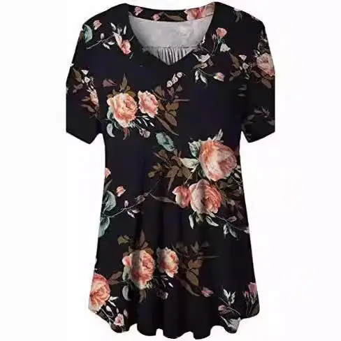 Women's plus Size Tee-Quarter Sve Floral Collar irt ort Sved Collar Mid-Length Plant Pattern Polyester Fiber
Women's plus Size Tee-Quarter Sve Floral Collar irt ort Sved Collar Mid-Length Plant Pattern Polyester Fiber