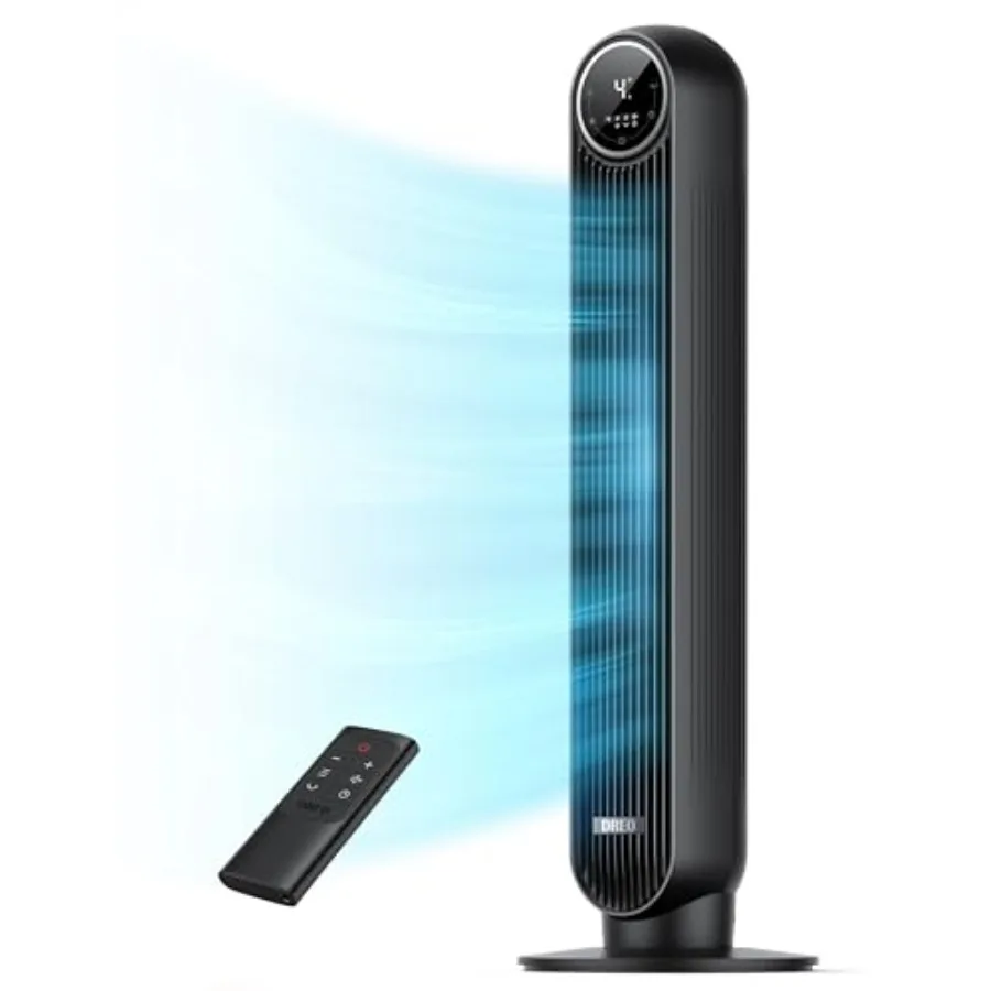Tower Fan for Bedroom: Black Bladeless Floor Fan with Upgraded DC Motor, 28ft/s High Velocity, 20dB Ultra Quiet, 8 Speeds 4 Mod
Tower Fan for Bedroom: Black Bladeless Floor Fan with Upgraded DC Motor, 28ft/s High Velocity, 20dB Ultra Quiet, 8 Speeds 4 Mod