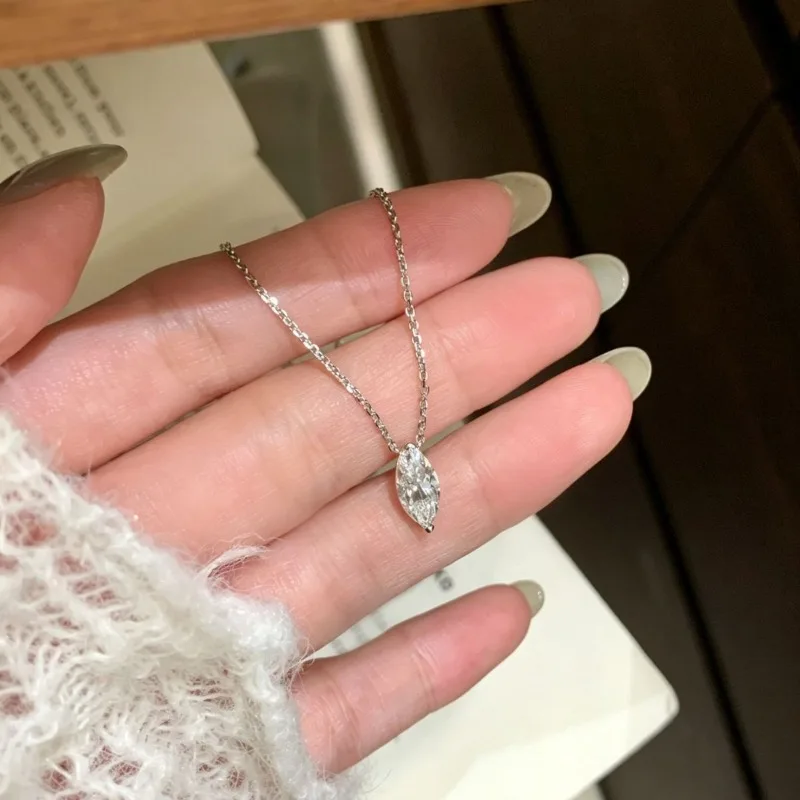 Marquise Teardrop Cubic Zirconia Necklace for Women; Two Colors Available; Minimalist Versatile Jewelry
Marquise Teardrop Cubic Zirconia Necklace for Women; Two Colors Available; Minimalist Versatile Jewelry