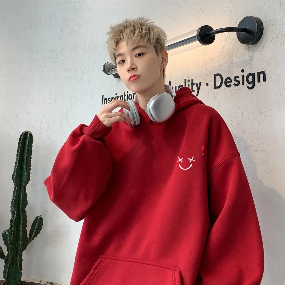 Oversized Hoodie Sweatshirt for Men Wine Red Fleece Lined Thick Warm Spring Autumn Casual Loose Comfortable Hooded Jacket
Oversized Hoodie Sweatshirt for Men Wine Red Fleece Lined Thick Warm Spring Autumn Casual Loose Comfortable Hooded Jacket