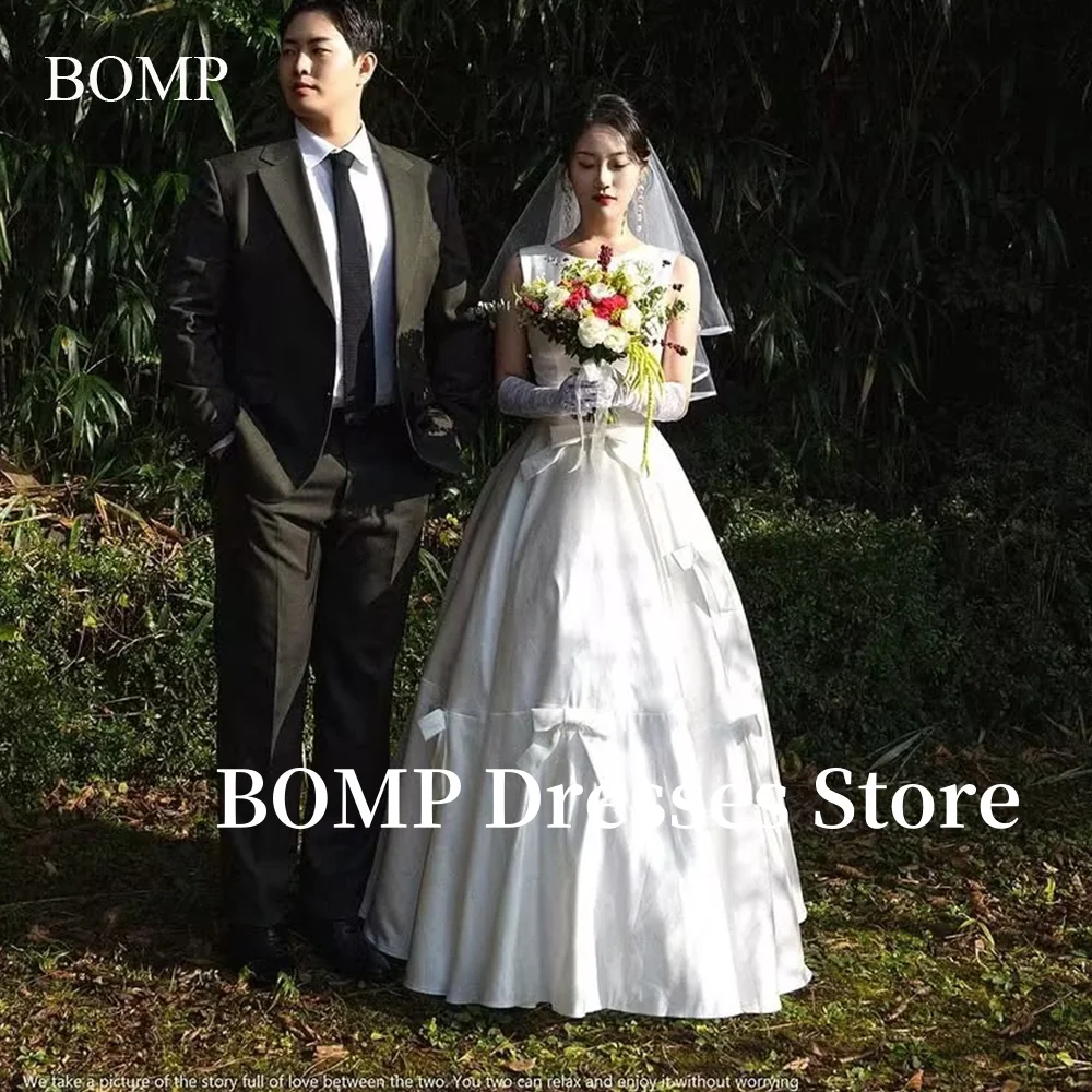 BOMP Bow Applique Wedding Dresses Korea Photo Shoot Short Sleeves with Veil Bridal 웨딩드레스Gowns Corset Customized
BOMP Bow Applique Wedding Dresses Korea Photo Shoot Short Sleeves with Veil Bridal 웨딩드레스Gowns Corset Customized