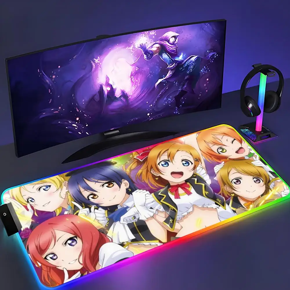 love live Mouse Pad XXL RGB Mouse Pad Kawaii Gaming Accessories Computer keyboard Large Led Desk Mat Backlight Mousepad
love live Mouse Pad XXL RGB Mouse Pad Kawaii Gaming Accessories Computer keyboard Large Led Desk Mat Backlight Mousepad