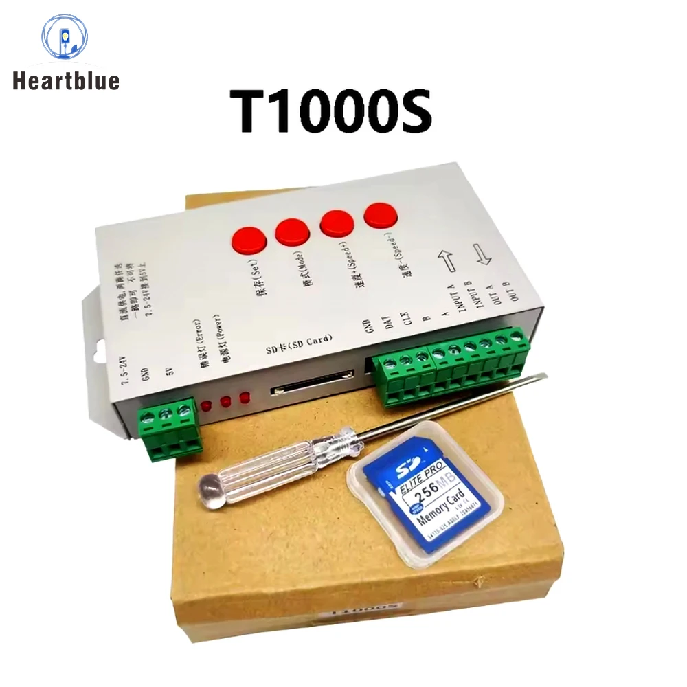 SD Card RGBIC LED Pixel Controller T1000S DC5V-24V WS2811 WS2801 WS2812B TM1803 LED Strip Matrix 2048 Pixels Program Controller
SD Card RGBIC LED Pixel Controller T1000S DC5V-24V WS2811 WS2801 WS2812B TM1803 LED Strip Matrix 2048 Pixels Program Controller