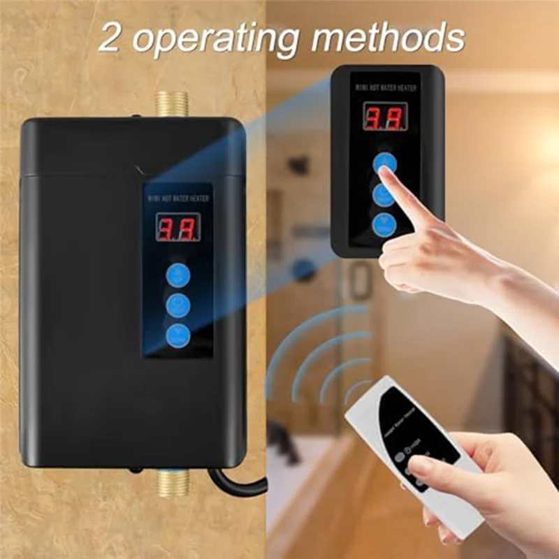 HFIL-Tankless Water Heater Electric, 3000W 110V Instant Hot Water Heater With Remote Control Digital Display Black US Plug Durab
HFIL-Tankless Water Heater Electric, 3000W 110V Instant Hot Water Heater With Remote Control Digital Display Black US Plug Durab