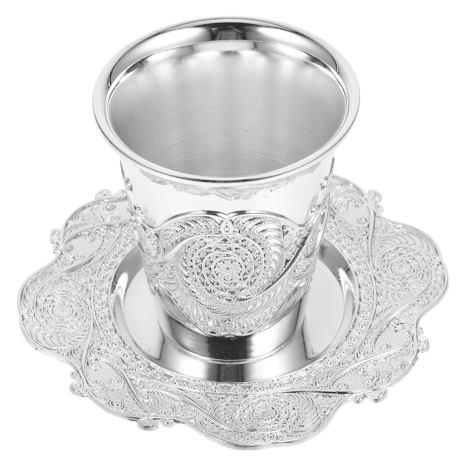 Metal Set High Footed Goblet Saucer Passover Shabbos Silver Plated Passover Cup Judaica Gift Option
Metal Set High Footed Goblet Saucer Passover Shabbos Silver Plated Passover Cup Judaica Gift Option