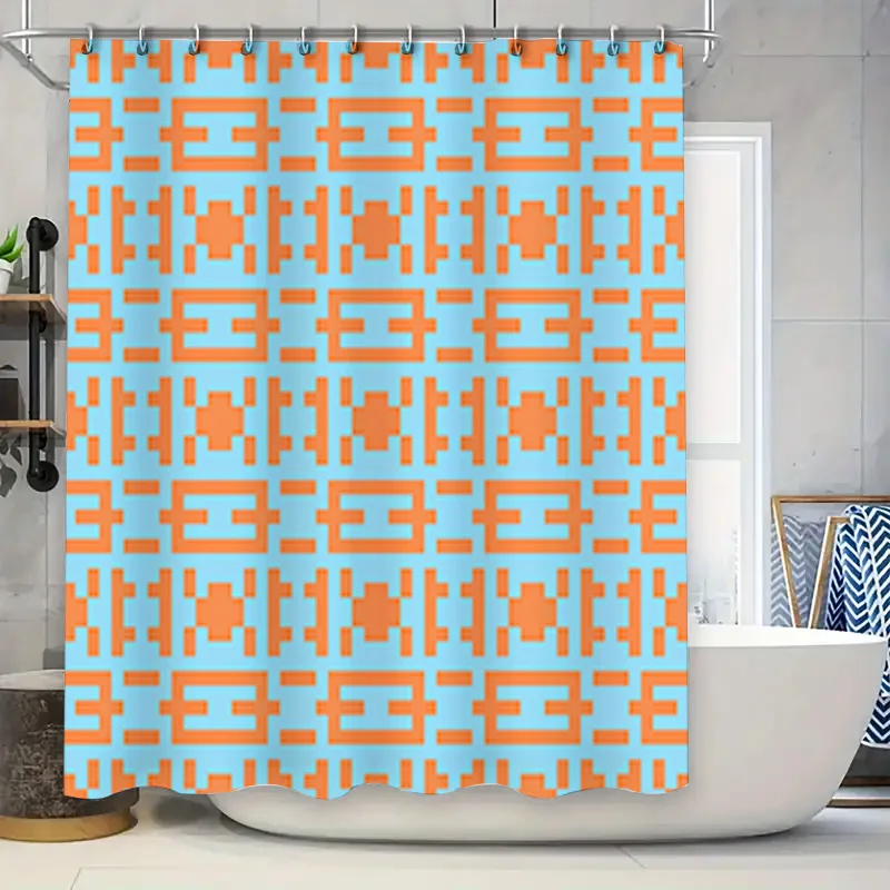 Bright Bath Curtain with Geometric Patterns for Home Decoration Orange Blue Shower Curtains Set by TaurusDuan (Blue Orange)
Bright Bath Curtain with Geometric Patterns for Home Decoration Orange Blue Shower Curtains Set by TaurusDuan (Blue Orange)