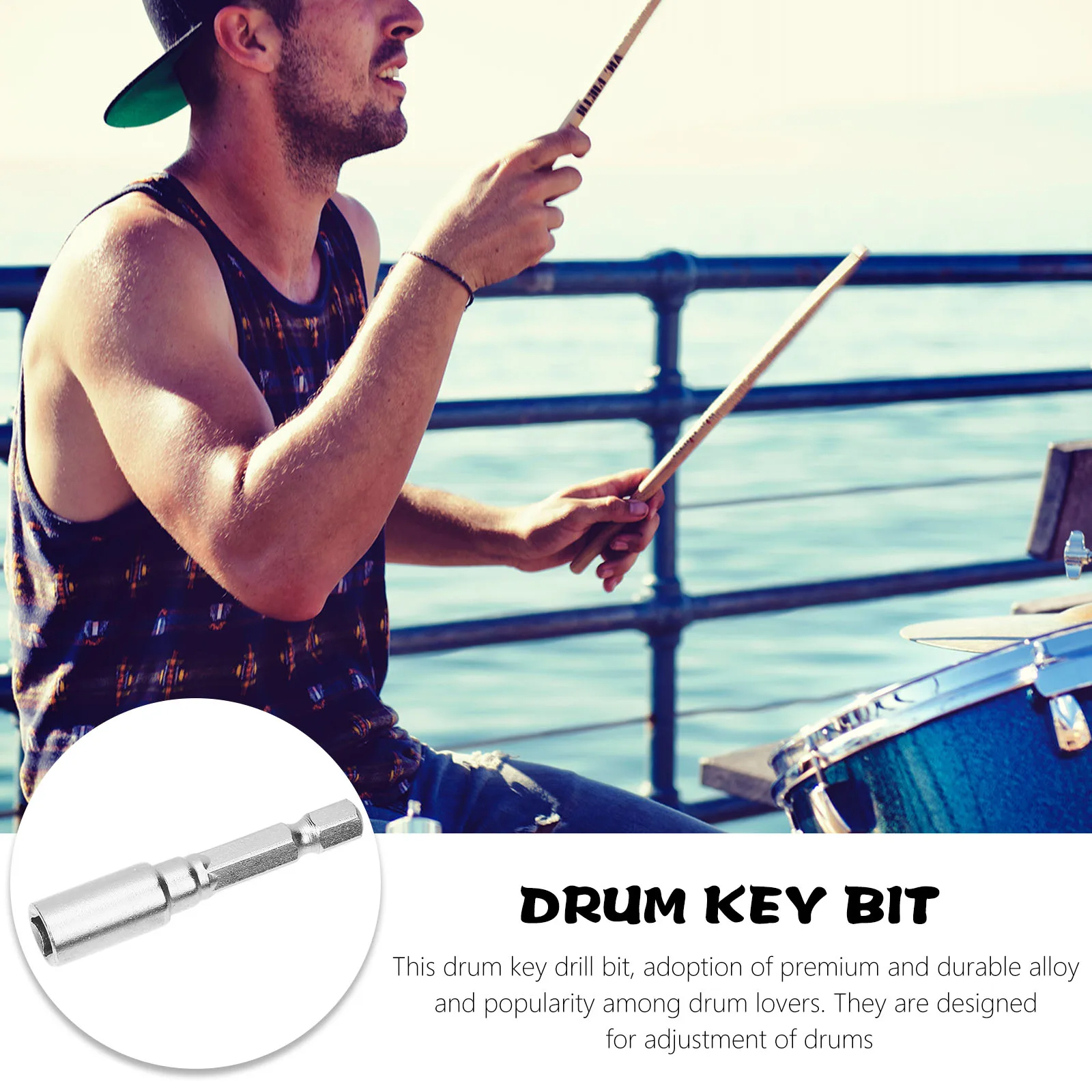 Electric Key Alloy Metal Tuning Tool For Drum Set Adjustment Repair Percussion Steel Drum Key Drill Bit Universal 
Electric Key Alloy Metal Tuning Tool For Drum Set Adjustment Repair Percussion Steel Drum Key Drill Bit Universal