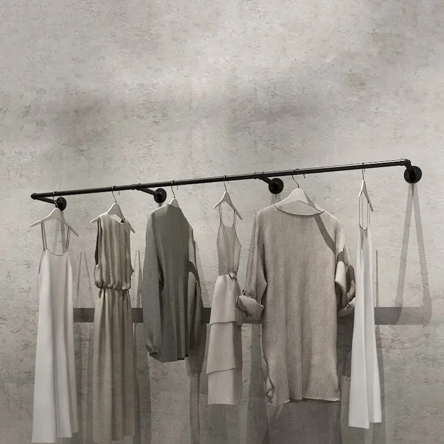 For Black Cloth Racks Wall Mounted Hanging Long Extended Display Shop Good Quality Clothes Hanger Elegant Store Furniture
For Black Cloth Racks Wall Mounted Hanging Long Extended Display Shop Good Quality Clothes Hanger Elegant Store Furniture