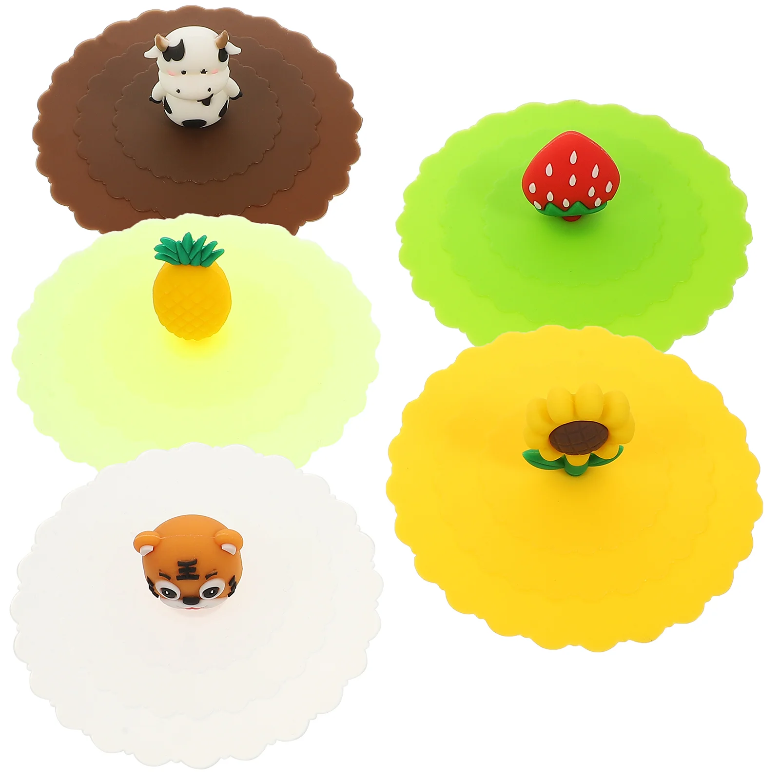 5 Pcs Cartoon Silicone Cup Lid Cups Cover Covers Mugs with Lids for Coffee Drinks Universal
5 Pcs Cartoon Silicone Cup Lid Cups Cover Covers Mugs with Lids for Coffee Drinks Universal