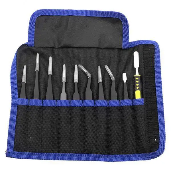 4x 10x Professional Anti-Static Stainless Steel Tweezers Set Kit for
4x 10x Professional Anti-Static Stainless Steel Tweezers Set Kit for