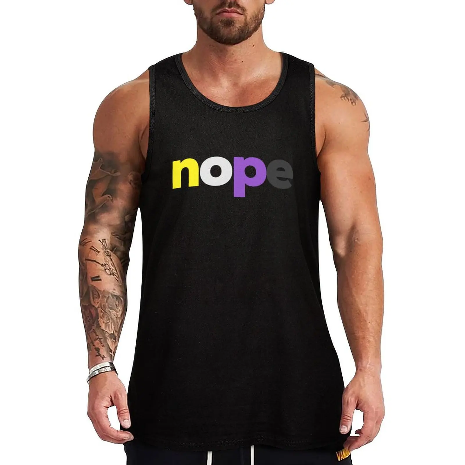 nope. LGBTQ Nonbinary Pride Tank Top Training Athletic Tank Top Lightweight Breathable Wear
nope. LGBTQ Nonbinary Pride Tank Top Training Athletic Tank Top Lightweight Breathable Wear