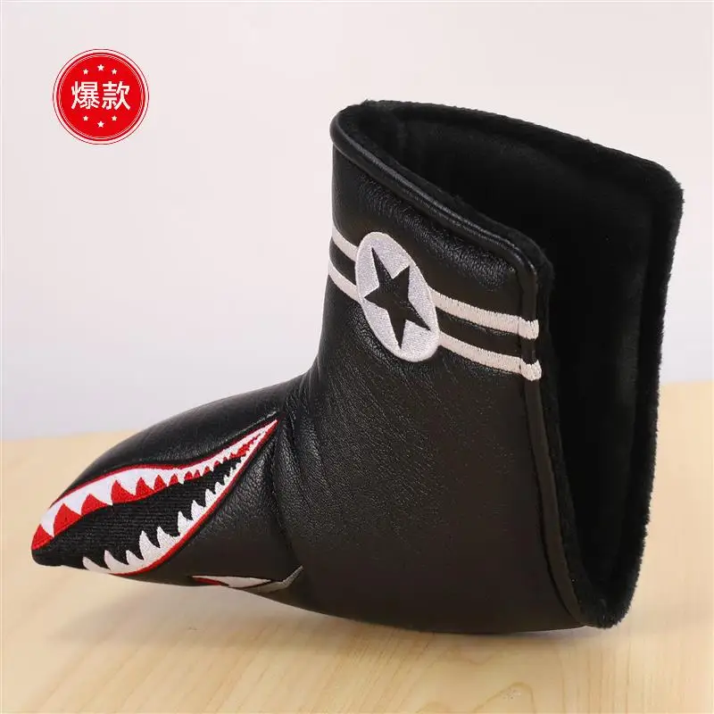 2Pc Black PU Leather With Shark Embroidery Magnet Golf Blade Putter Head Cover Golf Club Putter Headcover
2Pc Black PU Leather With Shark Embroidery Magnet Golf Blade Putter Head Cover Golf Club Putter Headcover