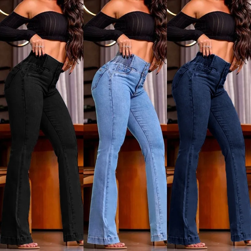 Jeans Women Flare Pants Strecth High Waist Washed Distressed Skinny Vintage Pockets Buttons Trousers 2025 Streetwear Denims
Jeans Women Flare Pants Strecth High Waist Washed Distressed Skinny Vintage Pockets Buttons Trousers 2025 Streetwear Denims
