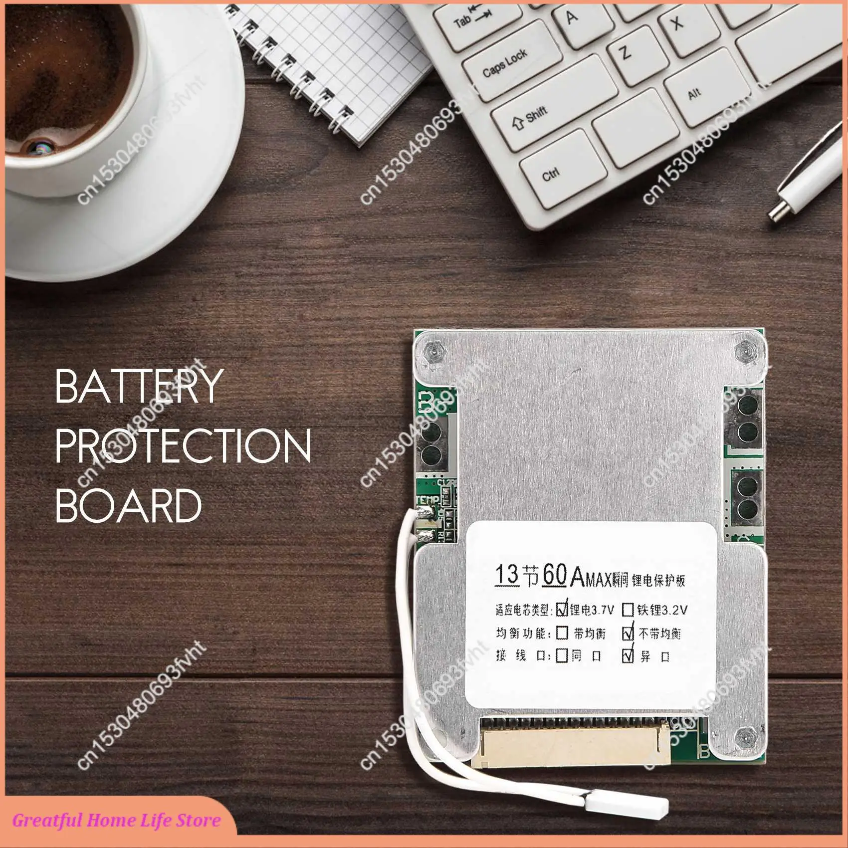 AT59 13S 48V 60A Battery Protection Board Li- Cell Battery BMS PCB Equalizer Board
AT59 13S 48V 60A Battery Protection Board Li- Cell Battery BMS PCB Equalizer Board