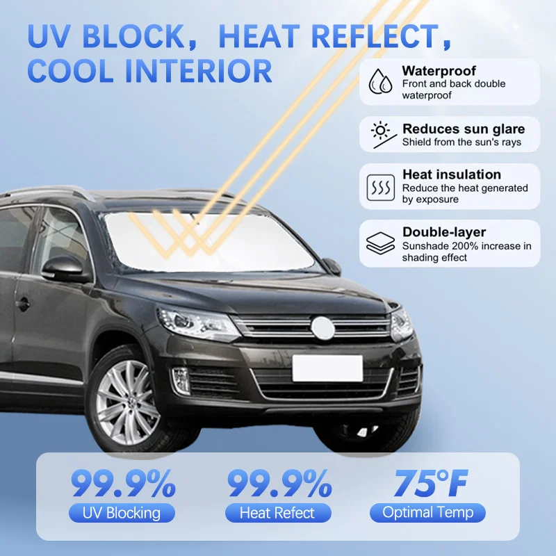 Car Windshield Sun Shade For Volkswagen VW Tiguan MK2 Sunshade Sun Visor Protector Blocks UV Rays Summer Car Accessories
Car Windshield Sun Shade For Volkswagen VW Tiguan MK2 Sunshade Sun Visor Protector Blocks UV Rays Summer Car Accessories