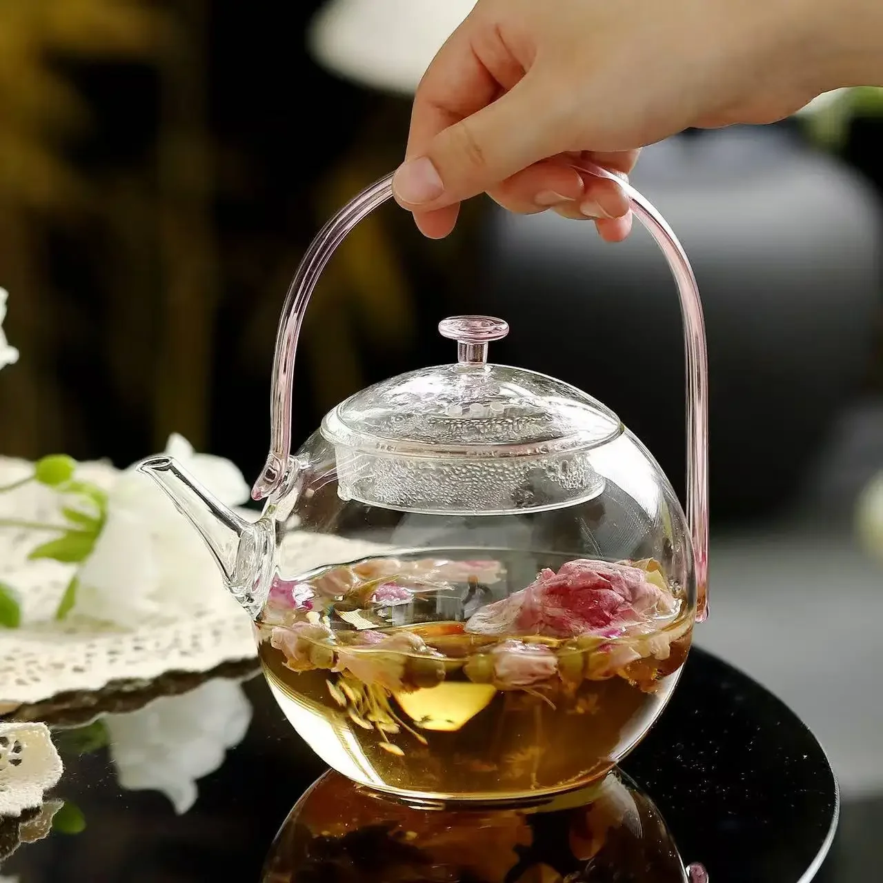 1PC 680ML High-value Beam Lifting Pot Tea Separation Brewing Teapot Glass High Temperature Resistant Brewing Teapot Tea Services
1PC 680ML High-value Beam Lifting Pot Tea Separation Brewing Teapot Glass High Temperature Resistant Brewing Teapot Tea Services