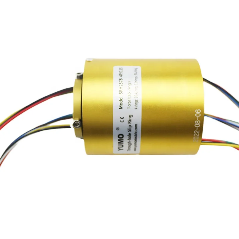 YUMO Slip ring SRH-2578-4P/11S 15wires rotating Through Bore Ring Connector
YUMO Slip ring SRH-2578-4P/11S 15wires rotating Through Bore Ring Connector