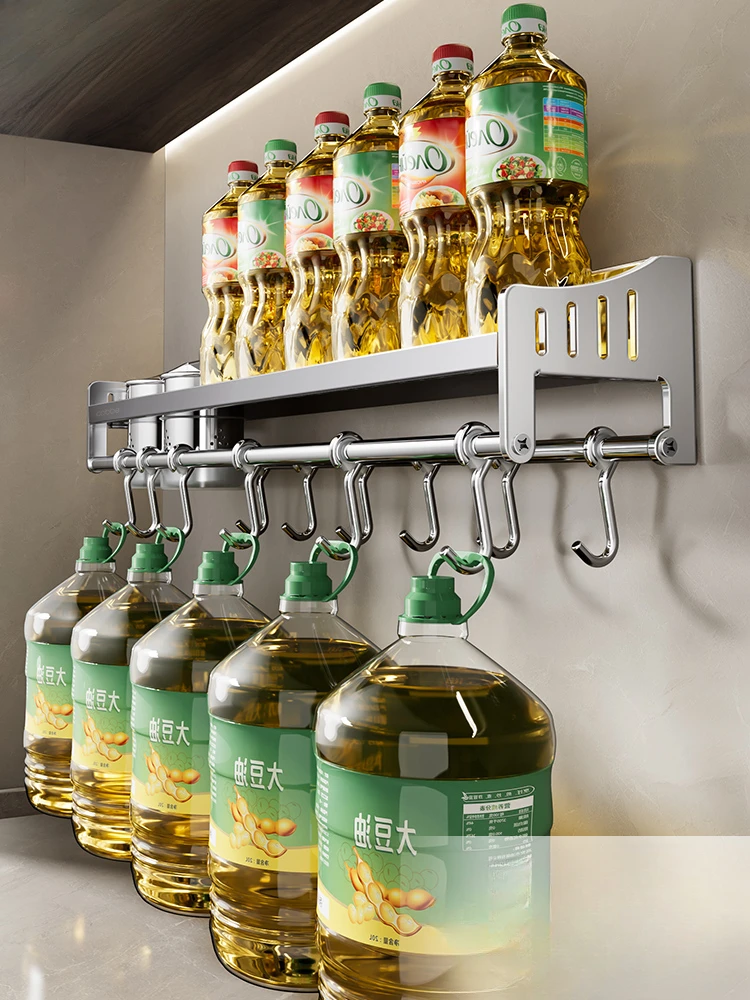 Kitchen storage No punching, seasoning rack, knife holder, hook, household multi-functional storage rack
Kitchen storage No punching, seasoning rack, knife holder, hook, household multi-functional storage rack