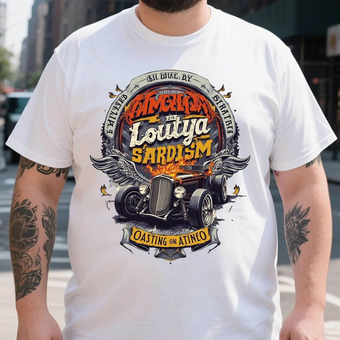 Men's Large Size 100% Cotton Retro Car Pattern T-Shirt - Classic Car Fan Design Regular Version Short Sleeve T-Shirt
Men's Large Size 100% Cotton Retro Car Pattern T-Shirt - Classic Car Fan Design Regular Version Short Sleeve T-Shirt
