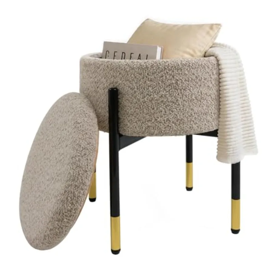 Round Ottoman with StorageSoft Velvet Vanity Stool Ottoman Coffee Table with Metal Legs Feet Stool for Living Room Bedroom
Round Ottoman with StorageSoft Velvet Vanity Stool Ottoman Coffee Table with Metal Legs Feet Stool for Living Room Bedroom