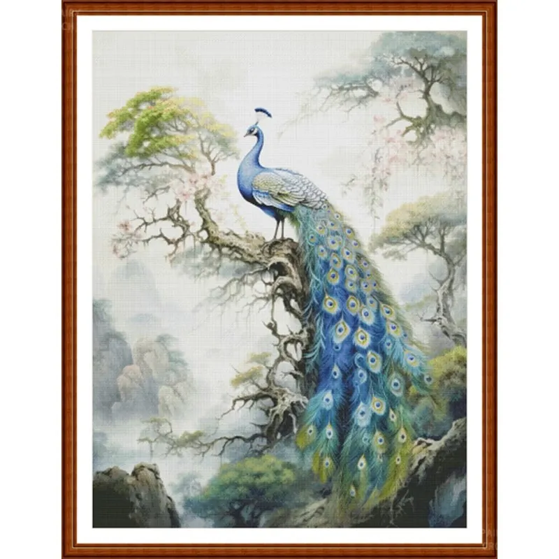 Peacocks 14CT 16CT 18CT Printed On Canvas Cross Stitch DIY Set Kit Home Needlework Embroidery 114 Colors
Peacocks 14CT 16CT 18CT Printed On Canvas Cross Stitch DIY Set Kit Home Needlework Embroidery 114 Colors