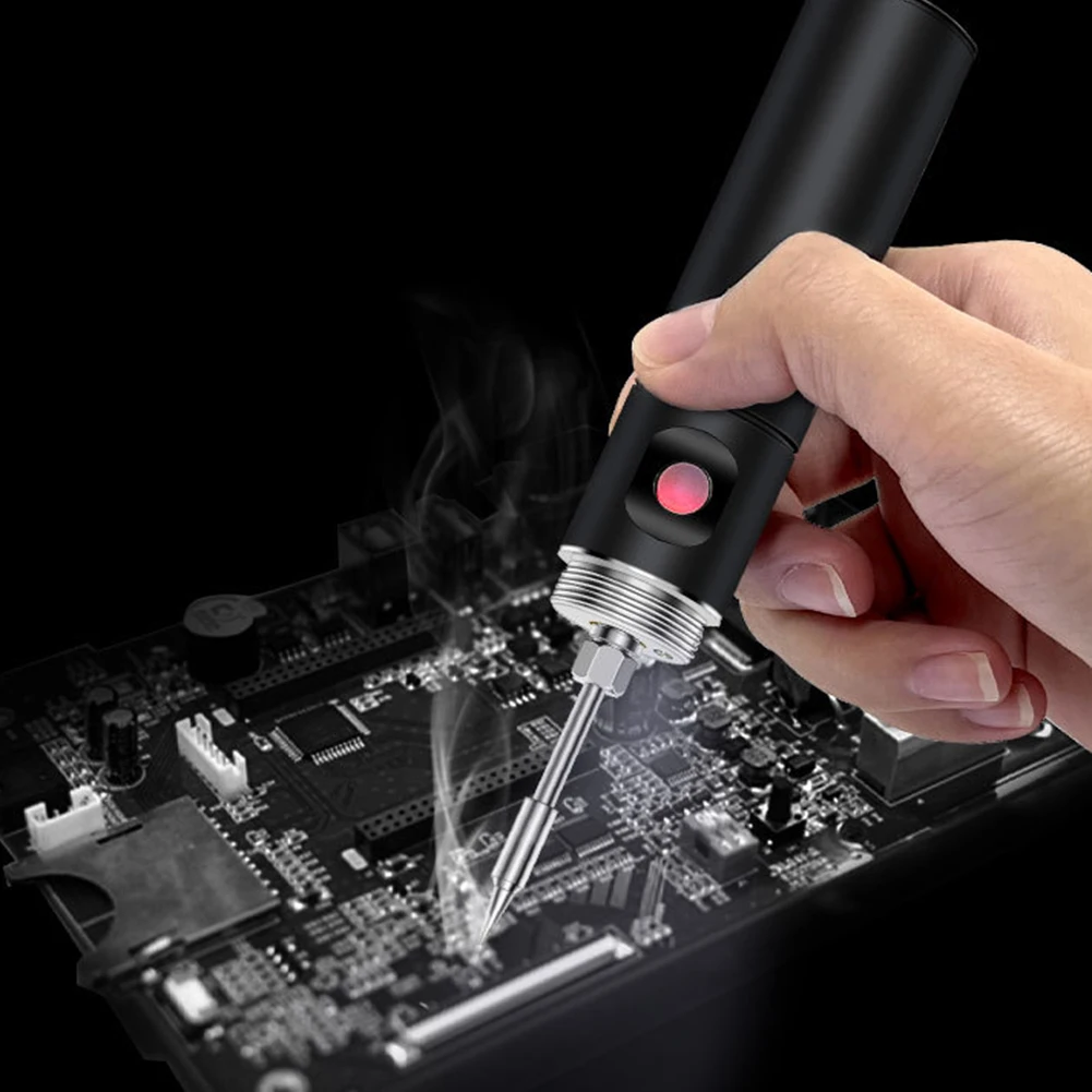 Portable USB Rechargeable Soldering Iron Cordless 1500mAh Battery 8-10W Power 260-420C Temp Range with Real Time Display
Portable USB Rechargeable Soldering Iron Cordless 1500mAh Battery 8-10W Power 260-420C Temp Range with Real Time Display