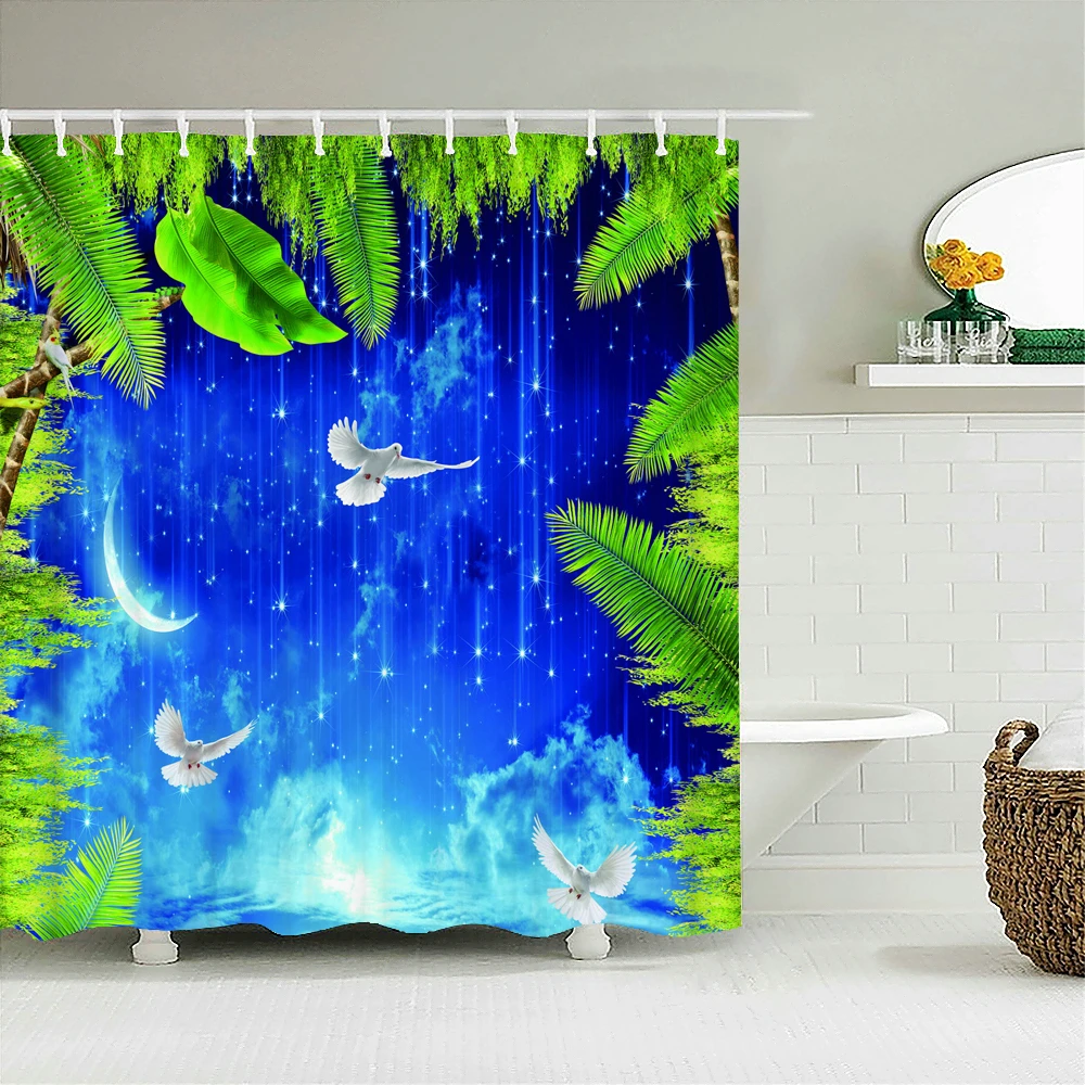 3d Starry Sky View Shower Curtain Beautiful Blue Sky Carrier Pigeon Plant Printed Waterproof with Hooks Bathroom Bath Curtains
3d Starry Sky View Shower Curtain Beautiful Blue Sky Carrier Pigeon Plant Printed Waterproof with Hooks Bathroom Bath Curtains