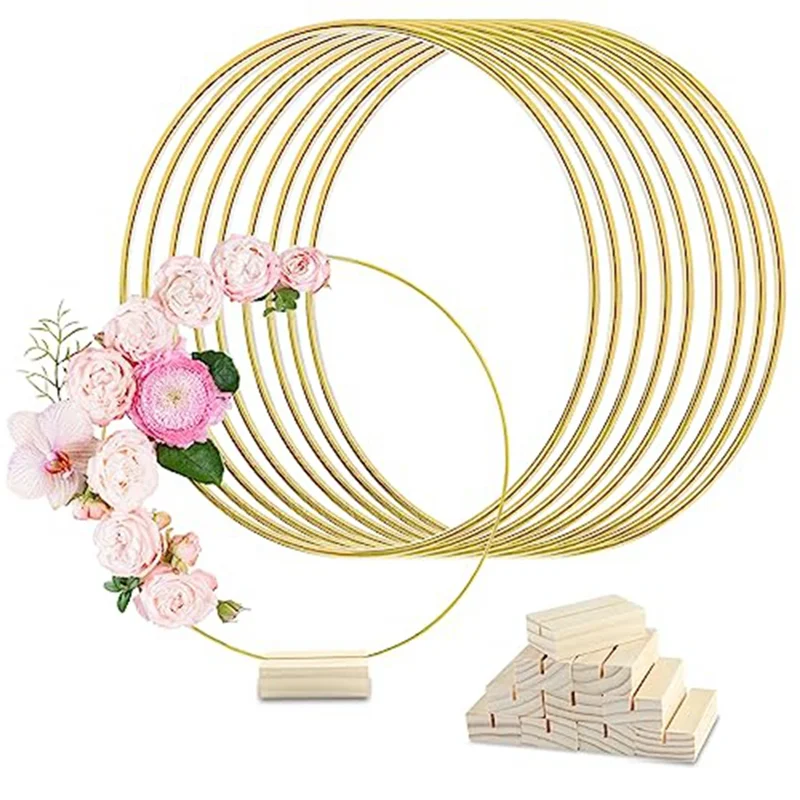 Metal Floral Hoop10Pcs 12In Metal Floral Hoop Centerpiece with Stand for Table Macrame Gold
Metal Floral Hoop10Pcs 12In Metal Floral Hoop Centerpiece with Stand for Table Macrame Gold