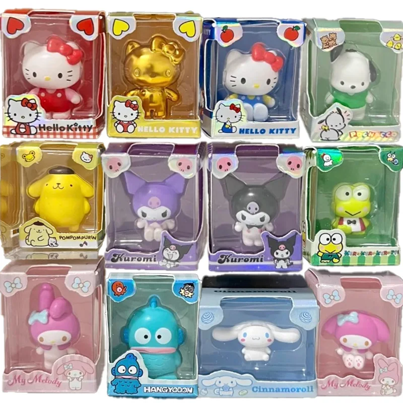 Фигурки Sanrio Hello Kitty Kuromi Pochacco Pom Purin Cinnamon, мини-милая глухая коробка, игрушка, модель, коллекция аниме, орнамент, подарки для детей
Фигурки Sanrio Hello Kitty Kuromi Pochacco Pom Purin Cinnamon, мини-милая глухая коробка, игрушка, модель, коллекция аниме, орнамент, подарки для детей