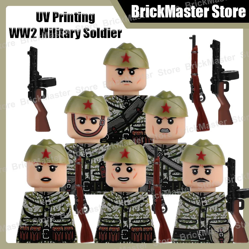 WW2 военные солдатские фигурки, УФ-печатные строительные блоки, армейский военный пехотный офицер, воин, камуфляжный шлем, пистолеты, кирпичи, игрушка в подарок
WW2 военные солдатские фигурки, УФ-печатные строительные блоки, армейский военный пехотный офицер, воин, камуфляжный шлем, пистолеты, кирпичи, игрушка в подарок