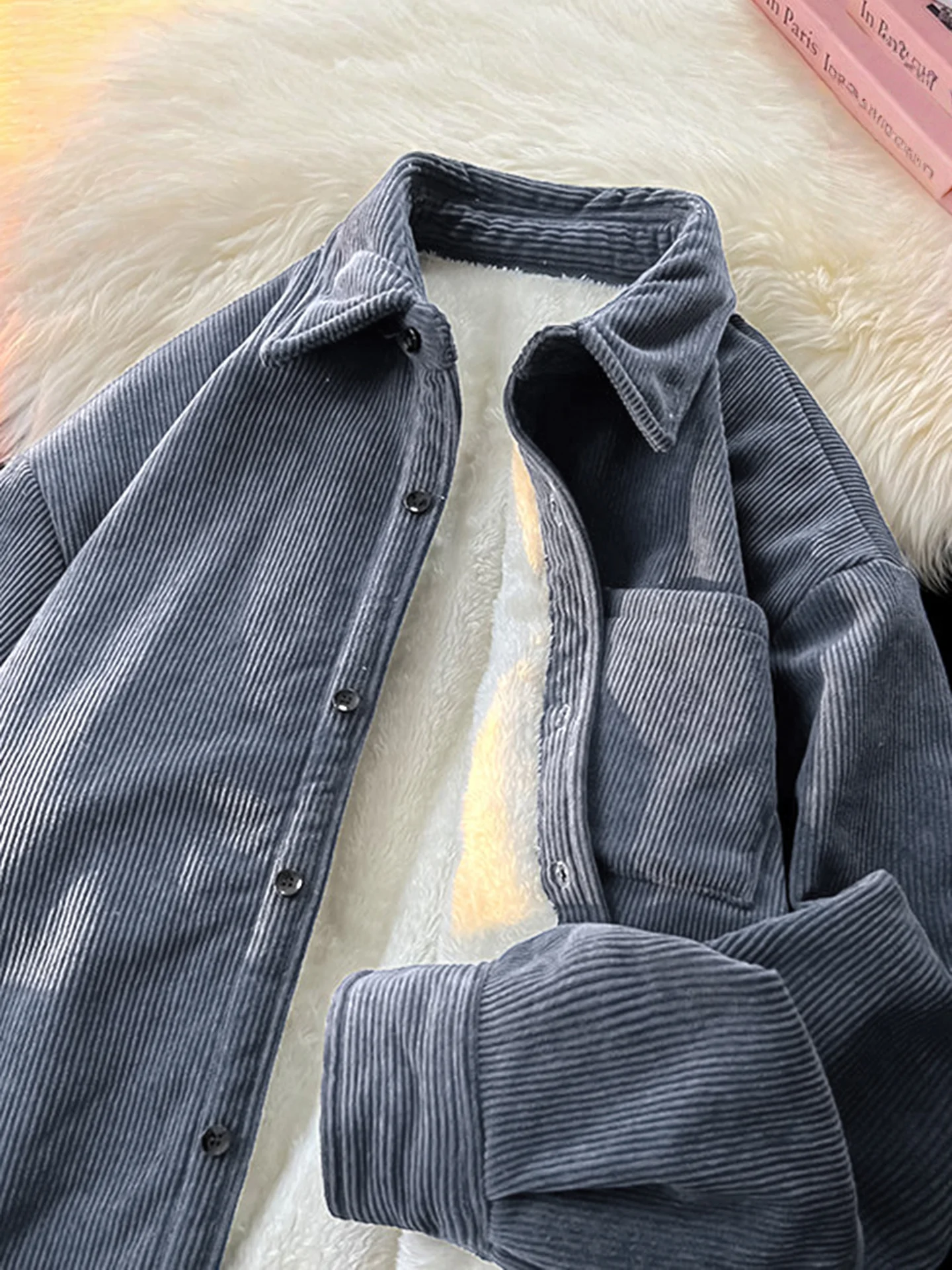 Extra Thi Lamb Velvet Long Sve Men's irt Autumn Winter Warmth Insulation Corduroy Casual irt Coat Flannel Lined Oute...
Extra Thi Lamb Velvet Long Sve Men's irt Autumn Winter Warmth Insulation Corduroy Casual irt Coat Flannel Lined Oute...