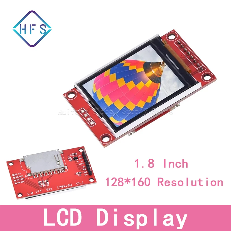 1.8 Inch 1.8" LCD Display TFT Screen Module SPI Interface 128*160 Resolution 16BIT RGB 4 IO ST7735S Driver for Arduino
1.8 Inch 1.8" LCD Display TFT Screen Module SPI Interface 128*160 Resolution 16BIT RGB 4 IO ST7735S Driver for Arduino
