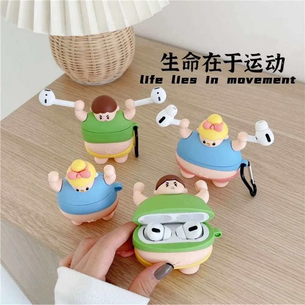 Cartoon Fun Villain Weightlifting for AirPods 3 Generation Protective Case AirPods 2 Bluetooth Headset Case AirPods Pro Creative
Cartoon Fun Villain Weightlifting for AirPods 3 Generation Protective Case AirPods 2 Bluetooth Headset Case AirPods Pro Creative