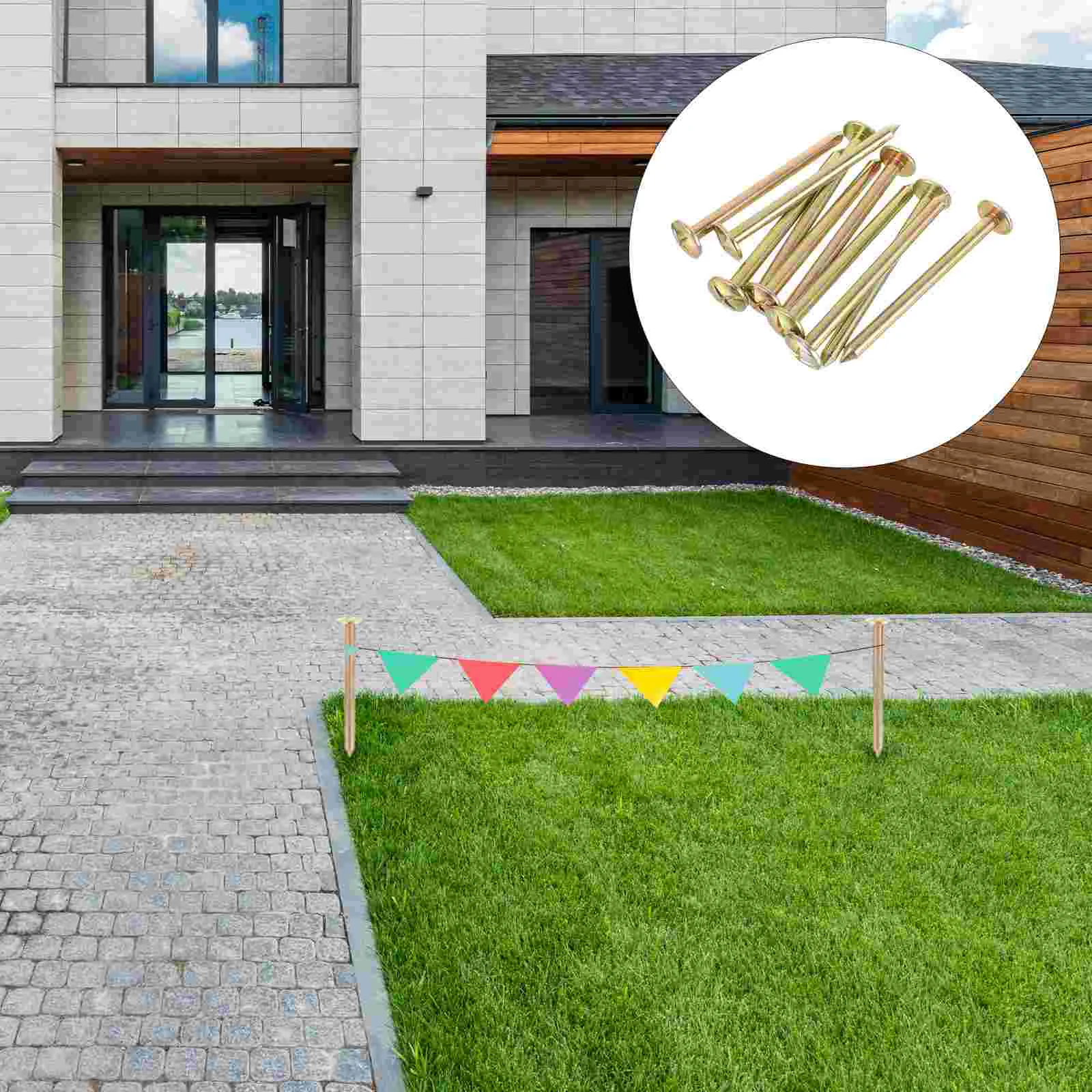 10pcs Metal Stakes Garden Stakes Landscape Pin Outdoor Camping Border Stakes property line markers Marks Pegs
10pcs Metal Stakes Garden Stakes Landscape Pin Outdoor Camping Border Stakes property line markers Marks Pegs