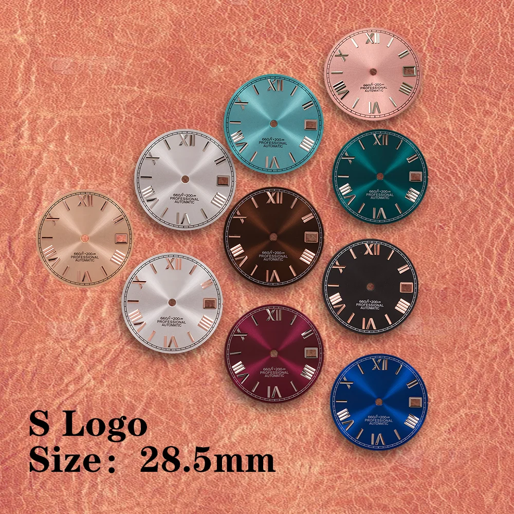 28.5mm S Logo 3D Logo Roman Sun silvery Dial Suitable for NH35 NH36 Japanese Movement Watch Modification Accessories
28.5mm S Logo 3D Logo Roman Sun silvery Dial Suitable for NH35 NH36 Japanese Movement Watch Modification Accessories