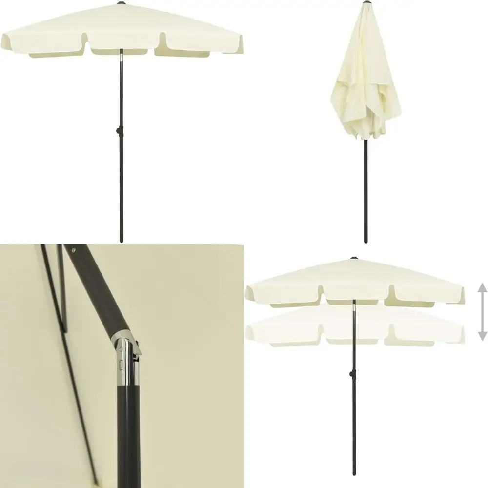 yellow polyester tilt beach parasol, 70.9" x 47.2", outdoor living essential, sunshades for patio and garden, 314719
yellow polyester tilt beach parasol, 70.9" x 47.2", outdoor living essential, sunshades for patio and garden, 314719