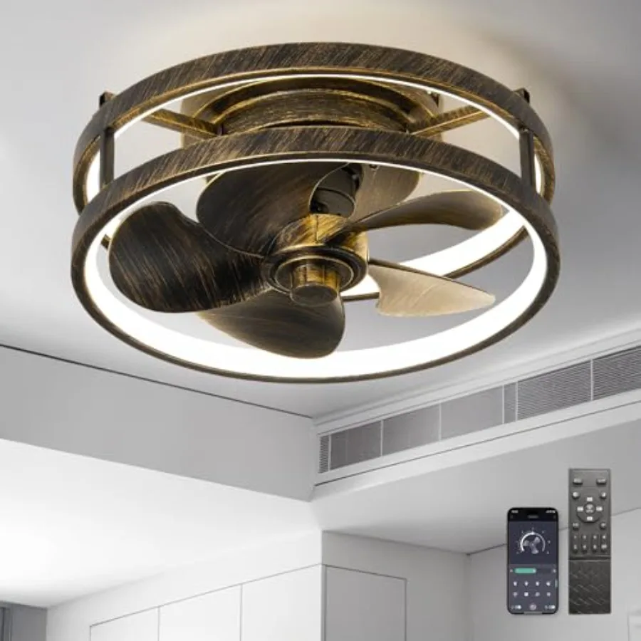 13" Small Ceiling Fan with Light with Remote Low Profile Flush Mount Fandalier LED Fan Light with App, Modern Ceiling Fans for
13" Small Ceiling Fan with Light with Remote Low Profile Flush Mount Fandalier LED Fan Light with App, Modern Ceiling Fans for