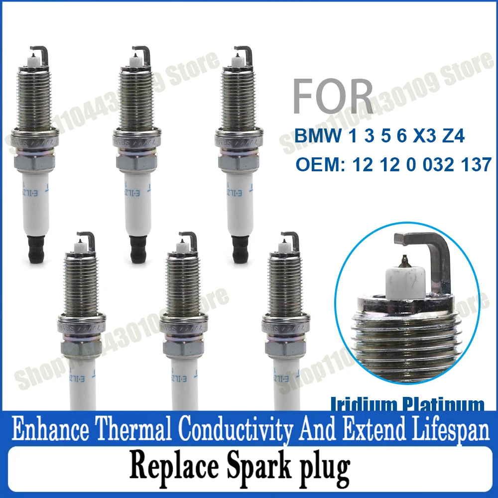 Iridium Platinum Spark Plug For BMW 1 E81 E87 3 E90 E91 E92 5 E60 E61 6 E63 7 X1 E84 X3 E83 X5 Z4 E86 12120032137 ILZFR6D11
Iridium Platinum Spark Plug For BMW 1 E81 E87 3 E90 E91 E92 5 E60 E61 6 E63 7 X1 E84 X3 E83 X5 Z4 E86 12120032137 ILZFR6D11