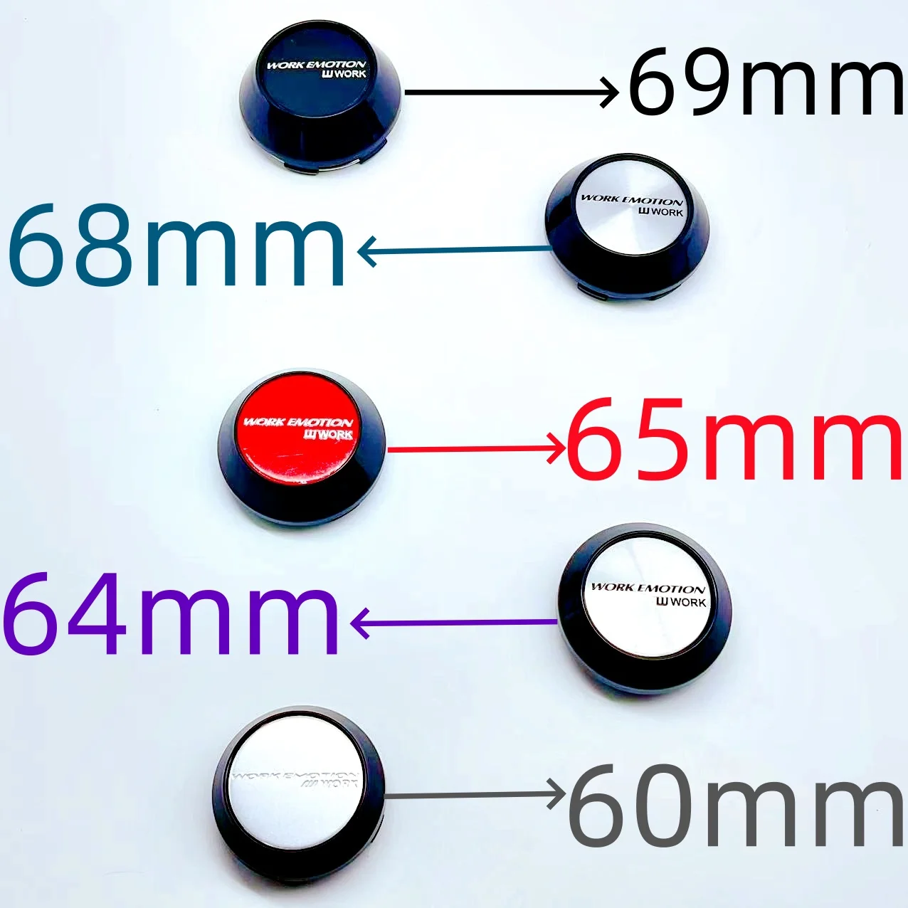 4pcs/Set Black Silver 60/64/65/68/69mm Wheel Hub Cap WORK EMOTION Logo Sport Sticker Wheel Center Cap
4pcs/Set Black Silver 60/64/65/68/69mm Wheel Hub Cap WORK EMOTION Logo Sport Sticker Wheel Center Cap