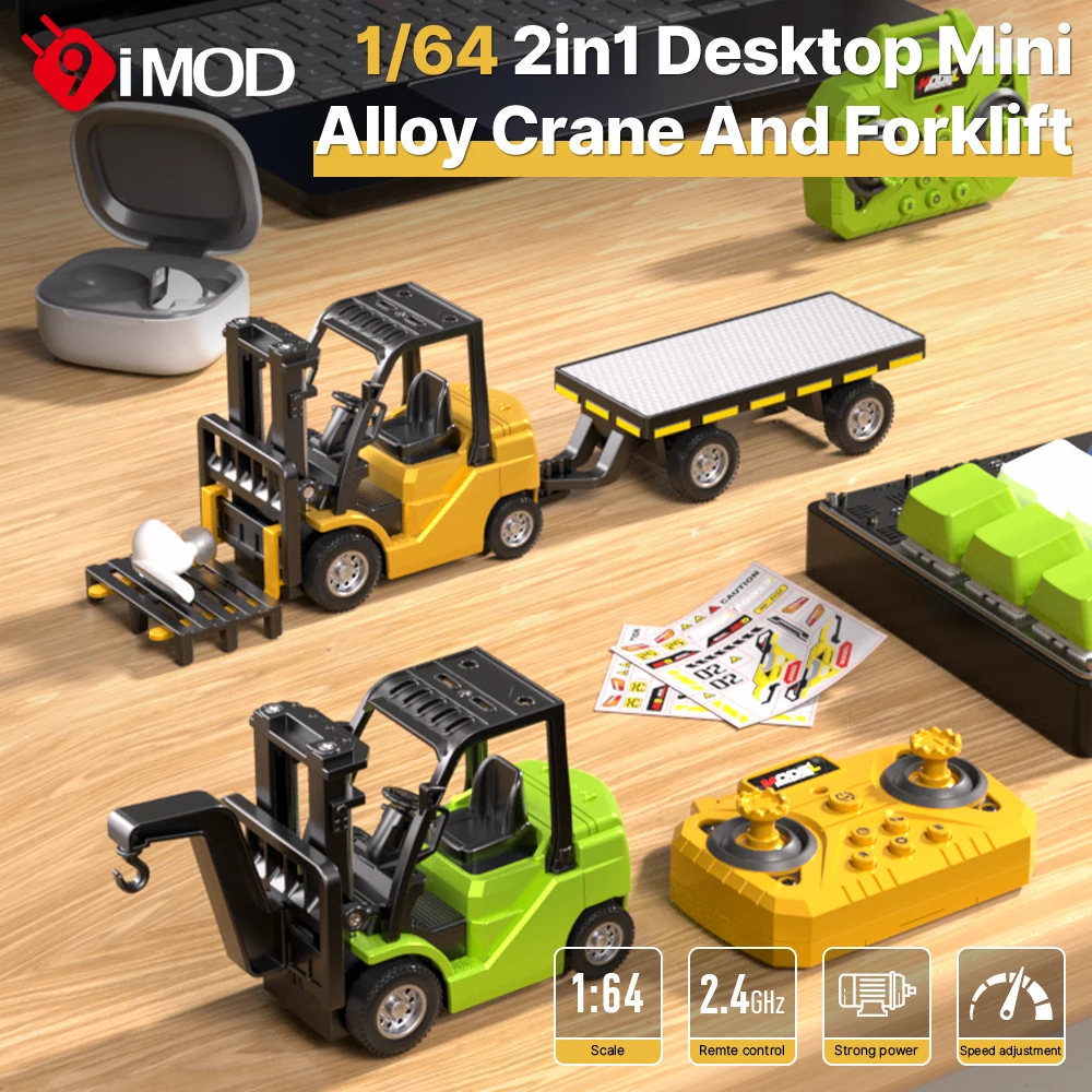 9IMOD 1/64 Model Car Alloy Forklift 2IN1 Crane And Forklift APP Control 10CH 2.4GHz Desktop Mini Alloy Forklift With Trailer
9IMOD 1/64 Model Car Alloy Forklift 2IN1 Crane And Forklift APP Control 10CH 2.4GHz Desktop Mini Alloy Forklift With Trailer
