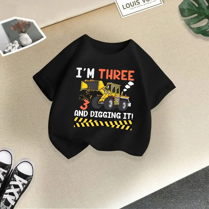 I Am 3rd Digging Machine Children'S Short Sleeve T-Shirt Boys And Girls Summer New Style White/Pink/Red Children'S Clothes
I Am 3rd Digging Machine Children'S Short Sleeve T-Shirt Boys And Girls Summer New Style White/Pink/Red Children'S Clothes