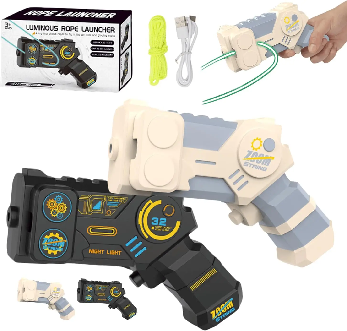 Electric Rope High-Speed Propulsion Night Glowing Launcher Puzzle Catapult Novel Decompression Toy Gift
Electric Rope High-Speed Propulsion Night Glowing Launcher Puzzle Catapult Novel Decompression Toy Gift