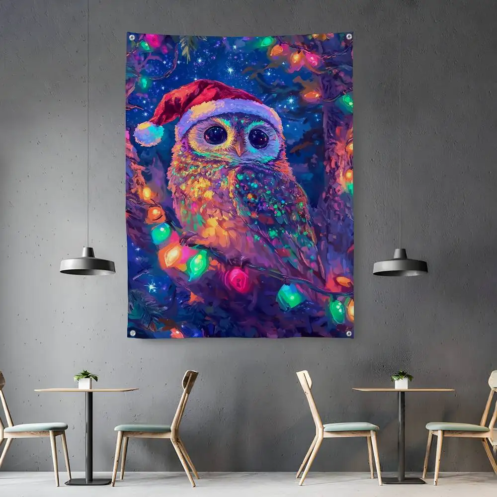Fantasy Christmas Owl Flag Room Bedroom Home&Outdoor Wall Hanging Concert Printed Background Decoration Art Banner
Fantasy Christmas Owl Flag Room Bedroom Home&Outdoor Wall Hanging Concert Printed Background Decoration Art Banner