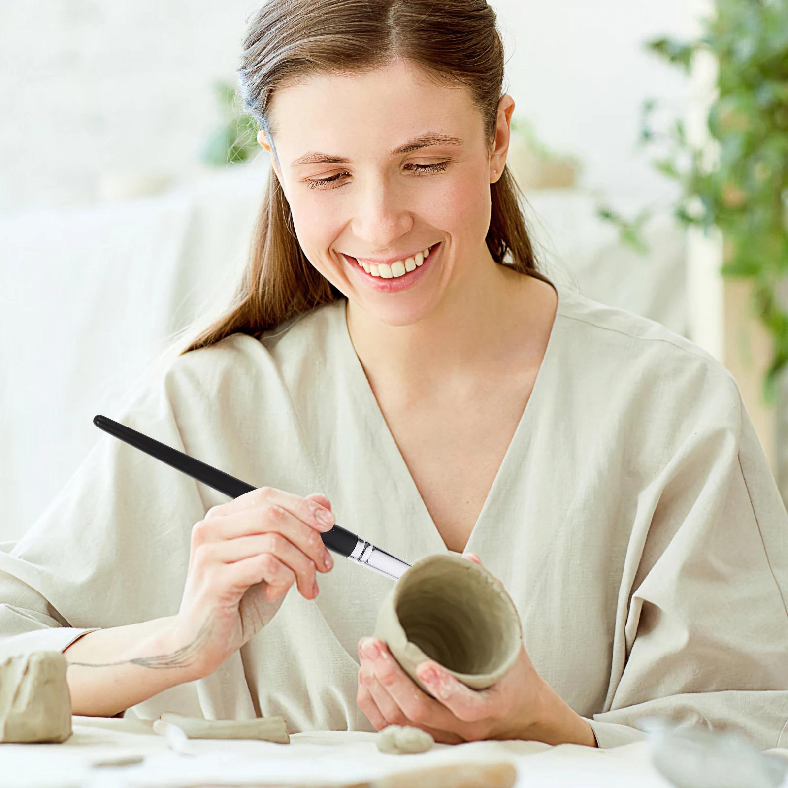 9Pcs Clay Fingerprint Removal Pens Black Plastic Handle Rubber Head Sculpting Painting Carving Tools Clay Color Shaper
9Pcs Clay Fingerprint Removal Pens Black Plastic Handle Rubber Head Sculpting Painting Carving Tools Clay Color Shaper