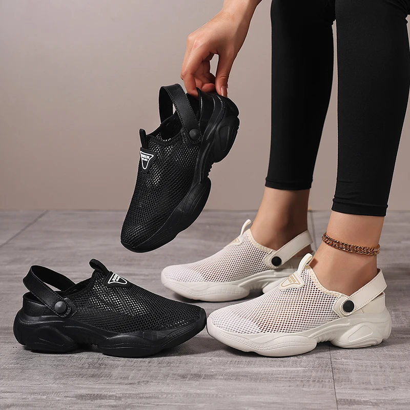 Women's Sneakers Summer Non-Slip Breathable Mesh Toe-Cap Slippers Thin Breathable Lightweight Casual Sports Thick-Soled Sandals
Women's Sneakers Summer Non-Slip Breathable Mesh Toe-Cap Slippers Thin Breathable Lightweight Casual Sports Thick-Soled Sandals