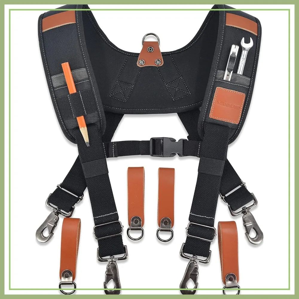 Heavy-Duty Leather Tool Belt Suspenders for Men, Carpenter & Construction Tool Bag Suspenders
Heavy-Duty Leather Tool Belt Suspenders for Men, Carpenter & Construction Tool Bag Suspenders