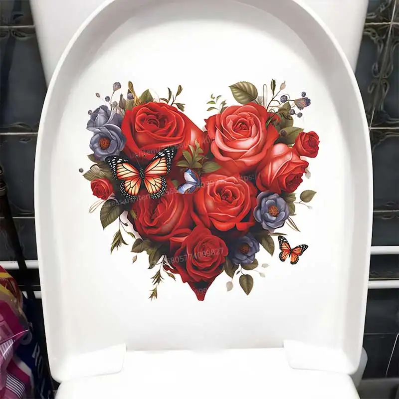 Romantic Rose Plants Flowers Wall Sticker Bathroom Toilet Decor Decals Living Room Cabinet Home Decoration Stickers S894
Romantic Rose Plants Flowers Wall Sticker Bathroom Toilet Decor Decals Living Room Cabinet Home Decoration Stickers S894