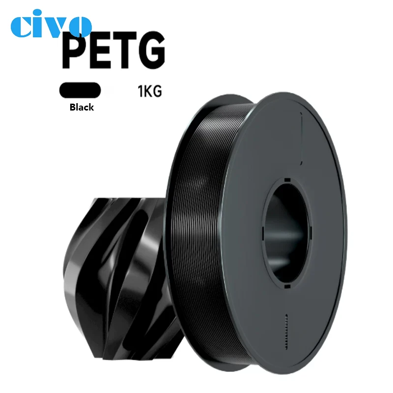 Civo PETG Filament 1.75mm 3D Printer Filament, 1kg (2.2lbs) Neatly Coiled Spool ±0.03mm White & Black 3D Printer Supplies
Civo PETG Filament 1.75mm 3D Printer Filament, 1kg (2.2lbs) Neatly Coiled Spool ±0.03mm White & Black 3D Printer Supplies